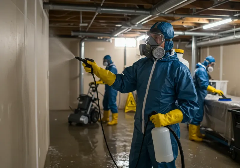 Basement Sanitization and Antimicrobial Treatment process in East Prairie, MO